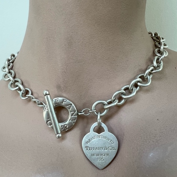 🔴Authentic TIFFANY & CO Return To Tiffany Heart Tag SS Toggle Link Necklace🔴 - Picture 13 of 15